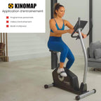 - Vélo d’Appartement Motorisé CV-351 – Masse d'Inertie 10kg - Résistance Magnétique à 16 Niveaux - 7 Programmes d'Entraînement - Selle Ajustable - Connectivité Application Kinomap